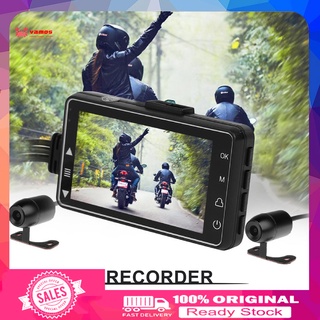 [Ready stock] Compact Driving Recorder 3 inch 720P Dashcam with Gravity Sensor Dual Cameras for Motocross
