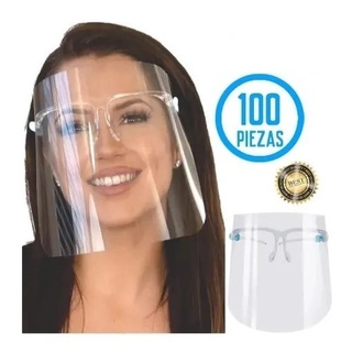 100 Pzas Careta/protector Facial Con Soporte Marco De Lentes mejor calidad