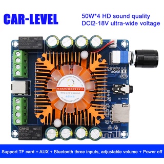 DIYMORE Amplificador XH-A393 TDA7388 50W * 4 Coche Audio Reajuste Estéreo Bluetooth Digital De Potencia Placa Ventilador De Refrigeración Incorporado (5)