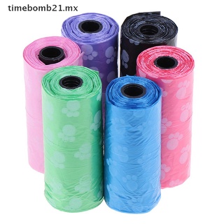 [time] 1Roll Degradable Pet Waste Poop Bags Dog Cat Clean Up Refill Garbage Bag [time]