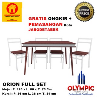 Juego de mesa de comedor 4 sillas - mesa minimalista Eat - orión - OLYMPIC