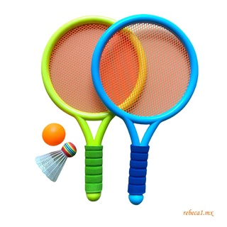 qk - juego de raquetas de bádminton para niños, mango suave creativo al aire libre