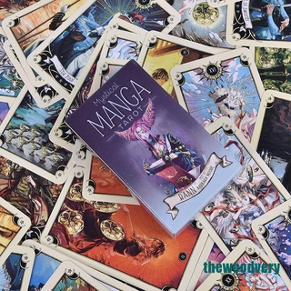 <very>78pcs Tarot Cards Mystical Manga Tarot Cards Party Tarot Deck Supplies English
