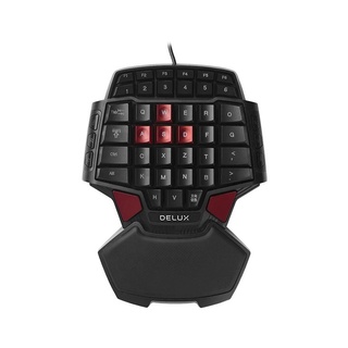 favoritism delux t9 con cable de una sola mano teclado de juegos diseño ergonómico de una sola mano teclado gamepad gaming teclado