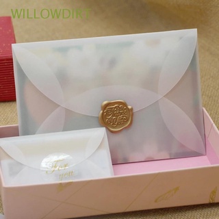 WILLOWDIRT Stationary Sulfuric Acid Paper Envelopes Invitation Semi-transparent Paper Envelopes Gift Packing Wedding White For Card For Letter Vintage For DIY
