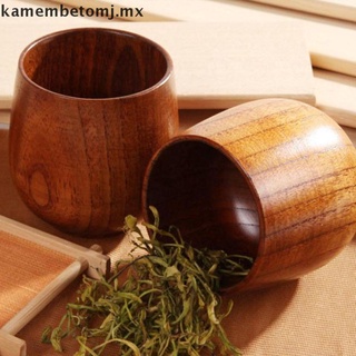 kame 1pc taza de madera natural clásica hecha a mano gran vientre vino jugo taza de té vaso. (7)
