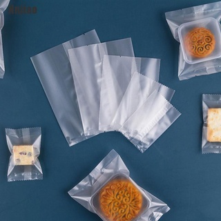 nnjiao~ 100 bolsas de sellado de máquina más gruesas transparentes de alimentos esmerilados galletas diy hornear pastel bolsa