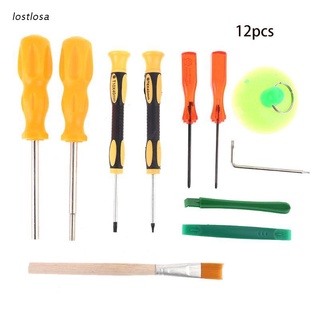 los 12 in 1 Triwing Screwdriver Set Durable Screwdriver Tool Full Triwing Screwdriver Repair Kit GameBit Tool Kit for Switch /New 3DS/Wii/DS/Dsl/NES