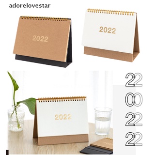Adore 2022 Year Simple Solid Color Mini Desktop Paper Simple Calendar Agenda Organizer Star