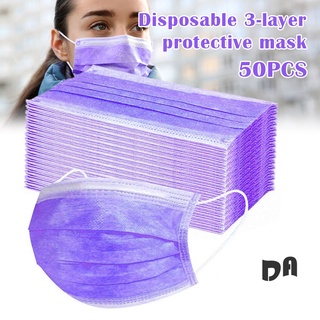 Paquete De 50 Máscara Facial Transpirable De 3 Capas De Tela No Para Hombres Y Mujeres
