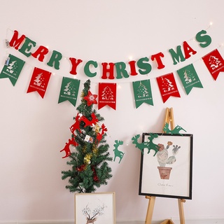 Christmas Banners Hanging Flags LED String Light Decor / Home Hanging Battery Operated String Lights (1)