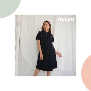 Vestido embarazada botón de lactancia Nesya moda moderna hermosa Casual lindo vestido - DRO 967