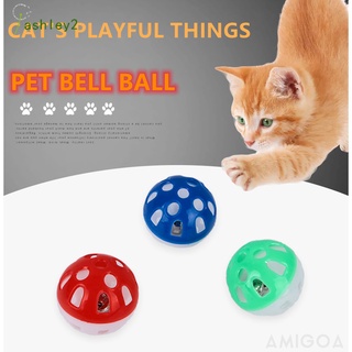 juguete de gato para mascotas con campana bola chase masticando pelota interactiva molar juguete AY