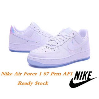 Nike Air Force 1 07 Prm AF1 Nike bajo Tops zapatos Kasut Nike Unisex zapatos todo blanco