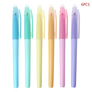 LU 6 Color Erasable Highlighter Fluorescent Liquid Chalk Marker Pen Stationery
