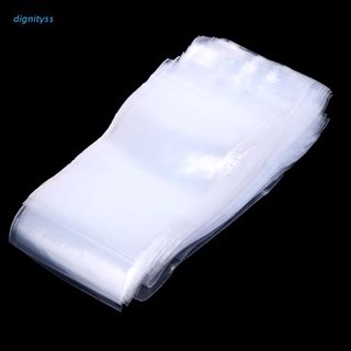 dignity 100 bolsas de plástico resellables con cierre de cremallera transparente transparente bolsa de polietileno 5cmx7cm