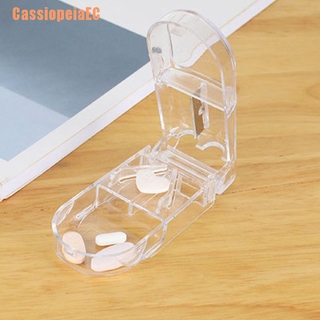 (CassiopeiaEC) 1 cortador de pastillas divisor medio compartimento de almacenamiento caja de medicina Tablet titular