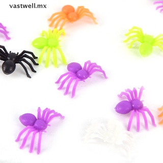 [Nuevo] 200 Unids/Set De Arañas Miniatura De Plástico De Halloween De Varios Colores Decorar Juguetes Pequeños [vastwell] (4)