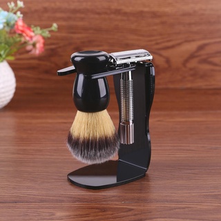 （beaty） 3 in 1 Shaving Soap Bowl+Shaving Brush+Shaving Stand Bristle Hair Shaver