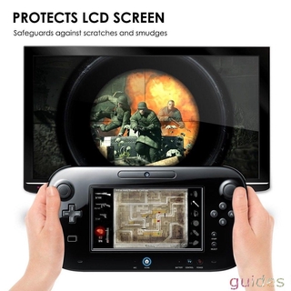 guides 3pcs Clear Screen Protector Film For Nintendo Wii U Gamepad Remote Controller Anti-scratch guides