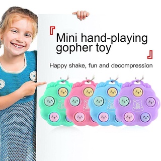 mini hit hamster máquina de juego divertido de los niños de mano nostálgica juguete llavero juguetes juego r0r7 (5)