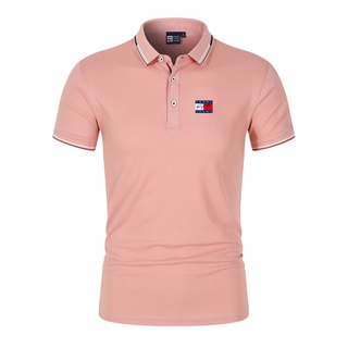 Nueva Camiseta Polo Tommy para hombre oficina de negocios Casual de verano solapa playera Polo (1)