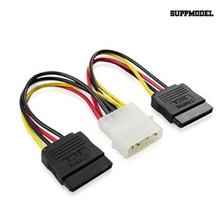[Sml] 4 Pin IDE Molex to 15 Pin 2 Serial SATA Hard Drive Power Adapter Cable (5)