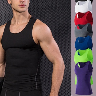 Summer Men Tank Tops Sports Fitness Compression Training Quick-drying Tank Top