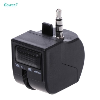 flower7 3.5mm Mini Volume Micphone Mute Control Headset Adapter For PS4 Controller VR