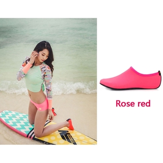 [listo para STOCK] Unisex zapatos de playa de Color sólido calcetín de playa sandalias antideslizantes de secado rápido calzado zapatillas Aqua zapatos transpirable zapatos de natación/Multicolor (3)