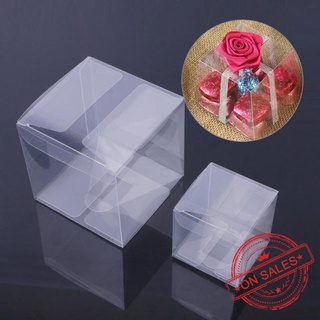 Cuadrado Pvc transparente regalo cubo cajas caramelo boda fiesta transparente decoración L6K3