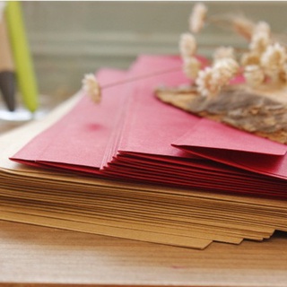 THUNDER High Quality Paper Envelopes Vintage Letter Supplies Envelopes Black Red Stationary For School Office Business Invitation Kraft Paper Simplicity Gift Card Envelope (4)