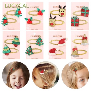 LUCYCAL Dibujos animados Pinzas de cabello Niños Pasadores Horquillas Accesorios para el cabello Encantador Moda Navidad Chicas Venda