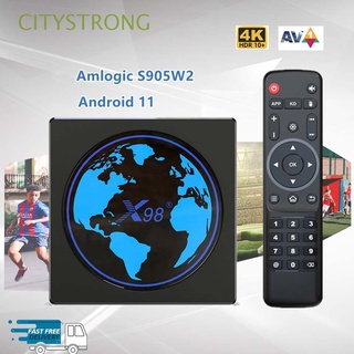CITYSTRONG HD Smart TV Box 4K X98mini TV Box Set Top Box Equipos de video Receptores de TV WIFI 2.4G / 5G 4GB 32GB Android 11 4GB 64GB Reproductor multimedia WiFi
