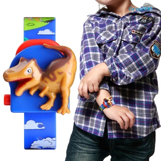 Grey990 SKMEI lindo dinosaurio de dibujos animados Pop-up desmontable impreso banda niños reloj Digital