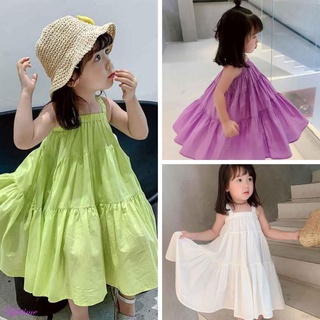 Children's Korean Version Of The Suspender Skirt Summer Girl Girl Skirt Dress Beach Skirt