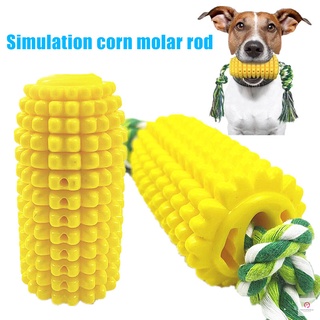 Simulación de palo Molar de maíz con cuerda para mascotas, juguete resistente a las mordeduras, cepillo de dientes, juguetes dentales para perros