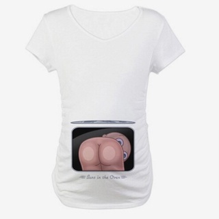 Maternity Baby Peeking T-shirt Funny Pregnant Women Short Sleeve Tops (5)