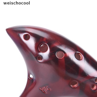 [weischocool] 12 Holes Ceramic Ocarina Flute C Smoked Burn Submarine Style Musical Instrument . (7)