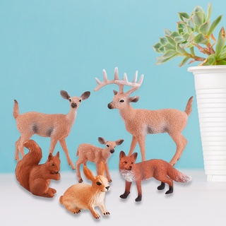 fudanka Animal modelo Mini simulación de PVC juguete salvaje Animal modelo adorno para decoración