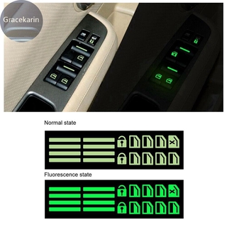 calcomanía luminosa para interruptor de botón de consola de panel interior de coche