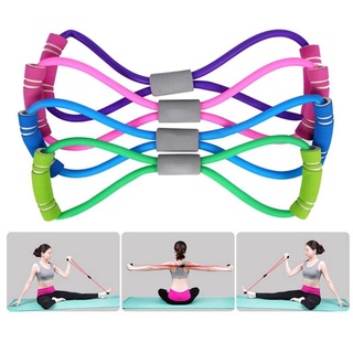 FINTOO 8 palabras cuerda de tracción bandas de resistencia cuerdas de ejercicio pecho estiramiento yoga entrenamiento fitness bandas elásticas