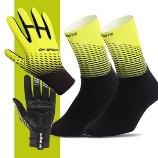 1 par de guantes de ciclismo de dedo completo/calcetines de ciclismo para hombres y mujeres/juego de guantes de bicicleta antideslizantes para bicicleta
