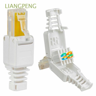 liangpeng conector rj45 portátil cable ethernet cat6 conectores de enchufe poe 8p8c sin herramienta cctv sin crimpado cabeza de cristal/multicolor