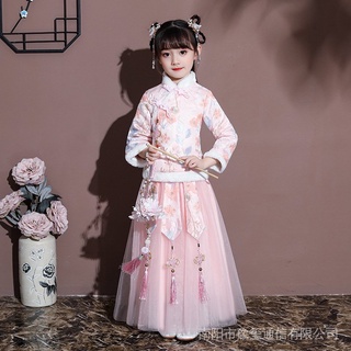 Yuxi Listo Stock Envío Inmediato Niños Año Nuevo Hanfu Niñas Antiguo Disfraz Super Hada Bebé Ropa De Mujer Tang Traje Chino Sty