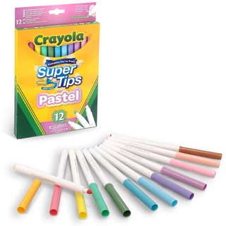 Crayola Marcador Supertips Colores Pastel 12 Plumones