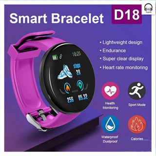 Reloj inteligente De promoción D18 Bluetooth deportivo con Monitor De presión arterial/ritmo cardíaco (4)