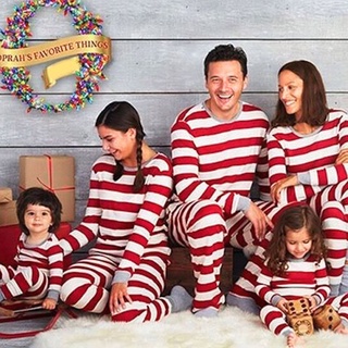 2020 Conjunto De Pijama De navidad familiar con 2 piezas/Conjunto De Pijama rayado