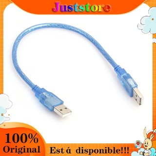 [S20] 30CM Transparent Blue USB 2.0 Extension Cable Male To Male USB Extension Cord