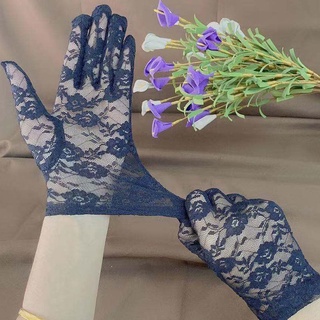 1 par de guantes de conducción de encaje sexy para mujer/guantes cortos de protección uv de encaje para primavera y verano para mujer